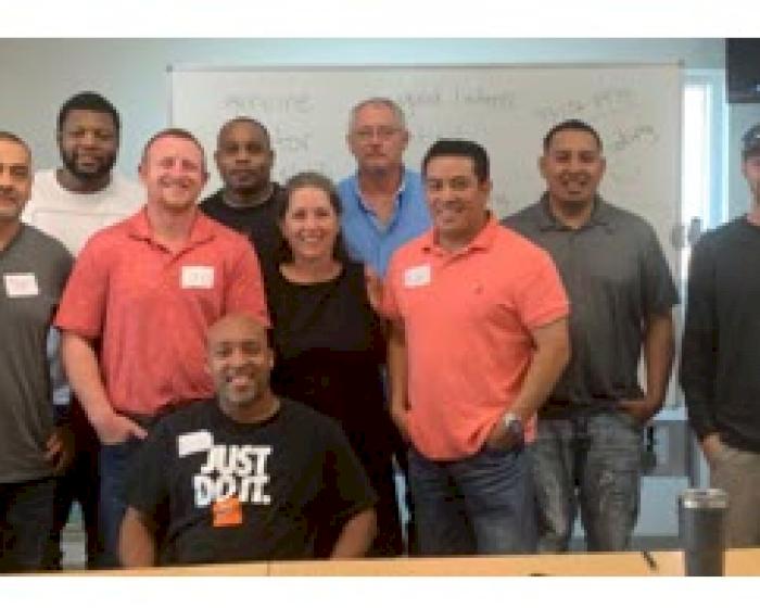 (Pictured L-R: Manual Alfaro, Torey Bendy, Lance Lyle, Edward Hooper, Cheryl Russell (TJC Instructor), Kenney Lee-seated, Allan Templeton, Hugo Alvarez, Juan Villaneuva and Zach Shaw)